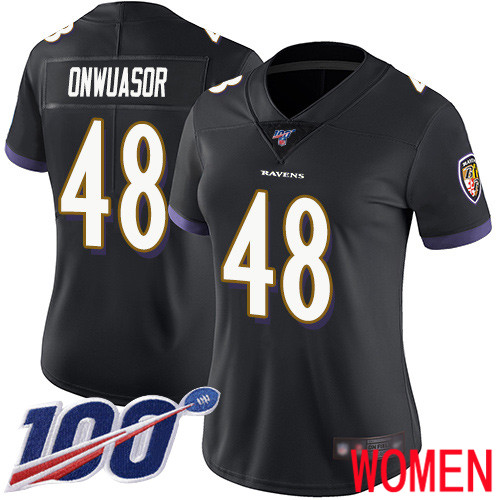 Baltimore Ravens Limited Black Women Patrick Onwuasor Alternate Jersey NFL Football #48 100th Season Vapor Untouchable